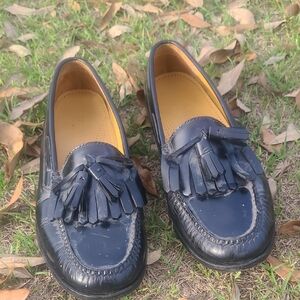 Cole Haan Navy Blue Tassel Loafers